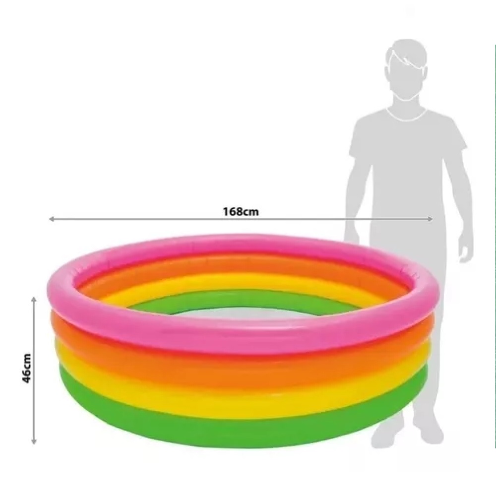 Combo Piscina Intex 168cm Con 100 Pelota